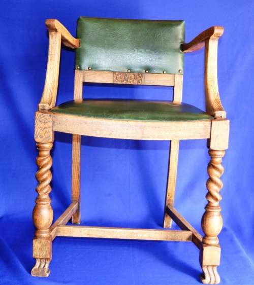 Vintage old OaK Barley Twist chair