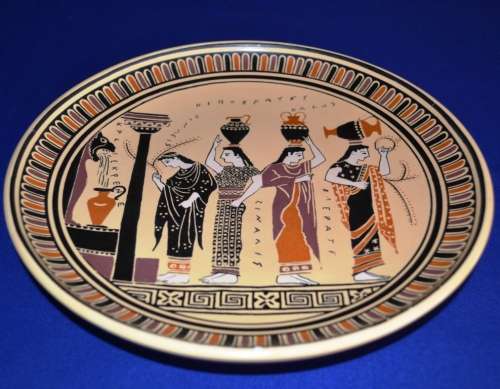 Display Plate - Athenian Maidens
