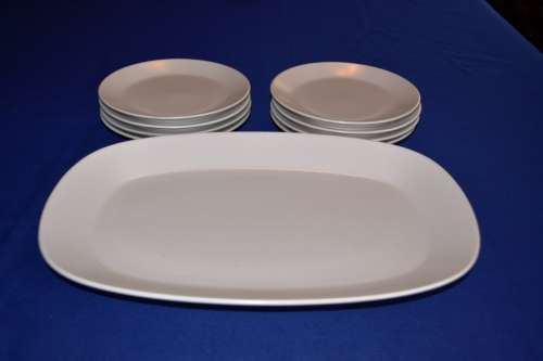 Noritake Sandwich Platter and Eight Side Plates