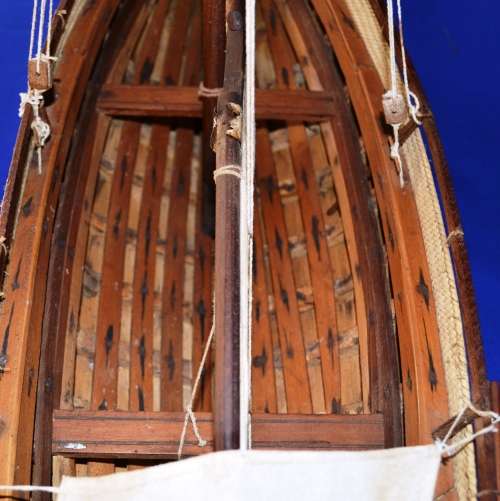 Vintage Hand Crafted Model Sailing Ship