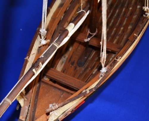 Vintage Hand Crafted Model Sailing Ship