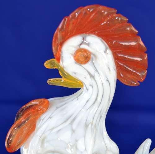 Murano Style Rooster Figure