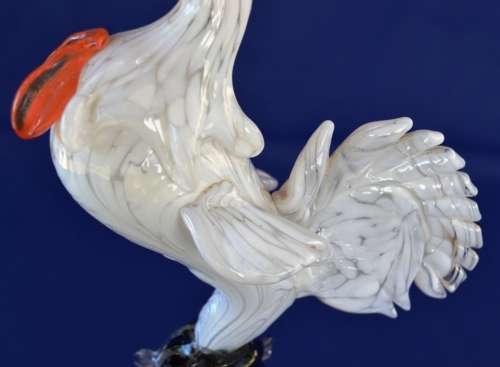 Murano Style Rooster Figure