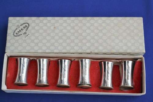 EMESS Silver Plated Salt and Pepper Shakers - Boxed