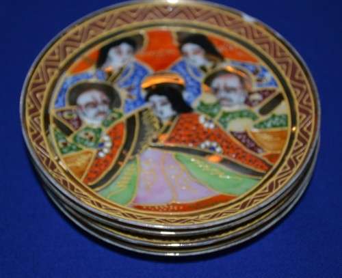 Japanese Satsuma Style Immortals Tea Set