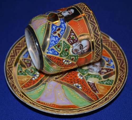 Japanese Satsuma Style Immortals Tea Set