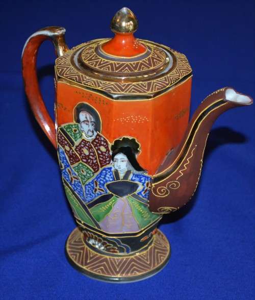 Japanese Satsuma Style Immortals Tea Set