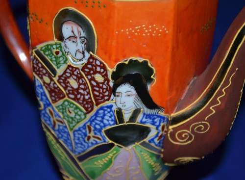 Japanese Satsuma Style Immortals Tea Set