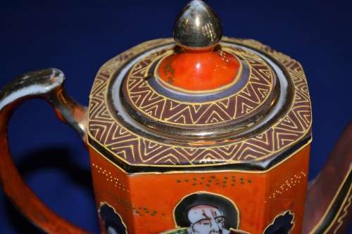Japanese Satsuma Style Immortals Tea Set