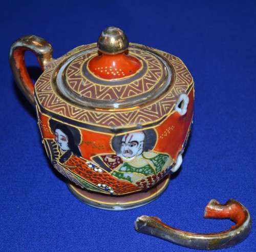 Japanese Satsuma Style Immortals Tea Set