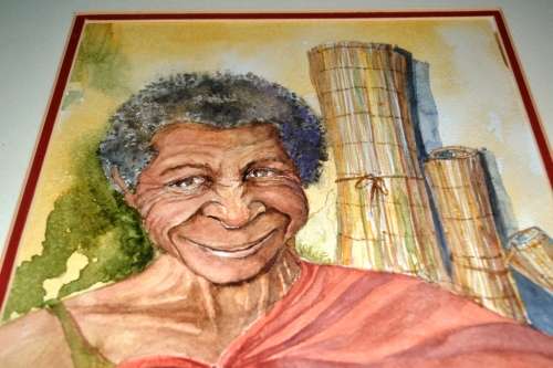 Di Walsh `Nostalgia` Watercolour - Framed behind glass