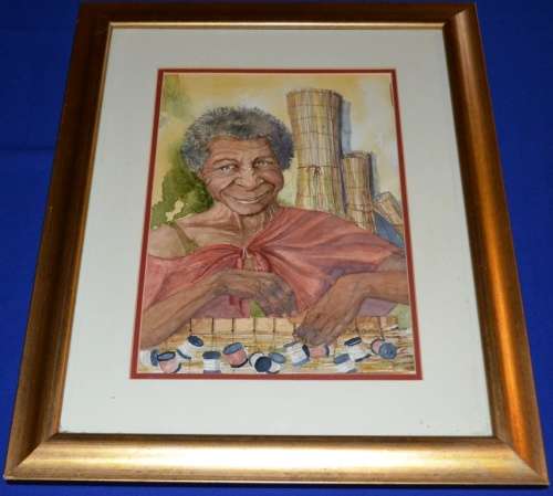 Di Walsh `Nostalgia` Watercolour - Framed behind glass