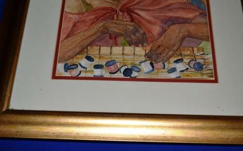 Di Walsh `Nostalgia` Watercolour - Framed behind glass