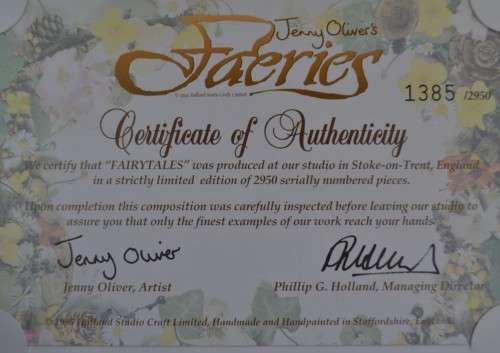 Jenny Oliver's "Faeries" - Fairytales LIMITED EDITION WITH CERTIFICATE