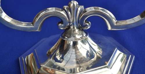 Hallmarked Silver Double CandleStick / Candle Holder