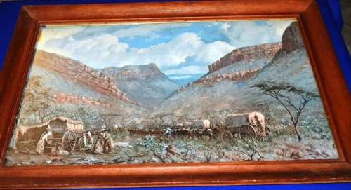 WH Coetzer Print  - Signed 1944. -  Framed behind glass