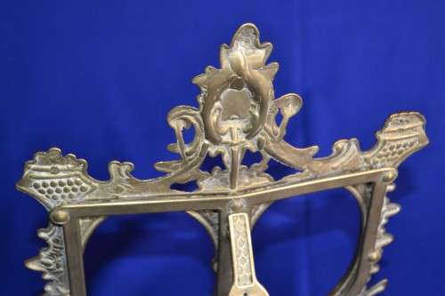 SALE--Solid Brass  Double Picture Frame - Vintage Art Nouveau style