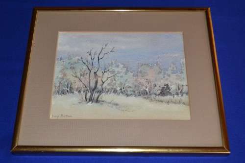 Ivy Botha Watercolour Framed Behind Glass - Signed