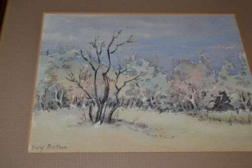Ivy Botha Watercolour Framed Behind Glass - Signed