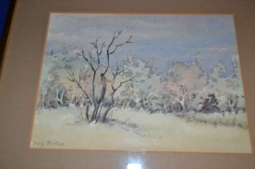 Ivy Botha Watercolour Framed Behind Glass - Signed