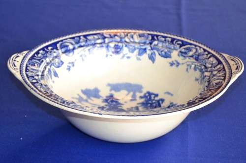 British Anchor Strafford Blue and White Serving Bowl