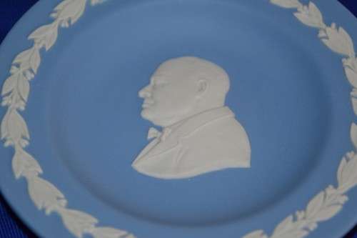 Wedgwood Jasperware White on Blue - Set of Three Small Round Pn Trays
