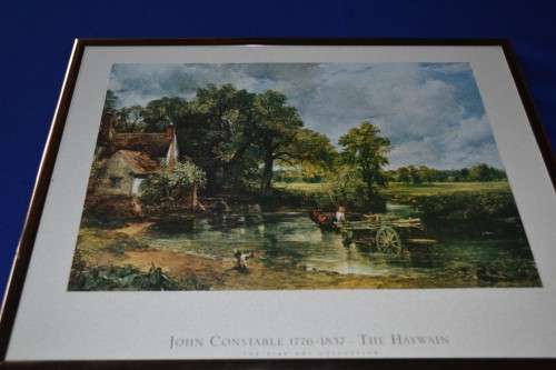 John Constable Prints Framed behind Glass - Set of Two RARE