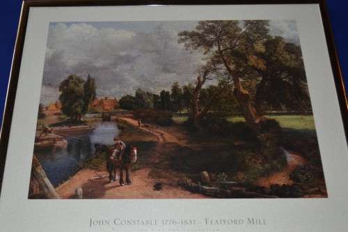 John Constable Prints Framed behind Glass - Set of Two RARE