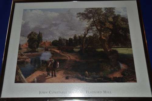 John Constable Prints Framed behind Glass - Set of Two RARE