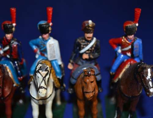 Horsemen - Hand painted Lead set of four