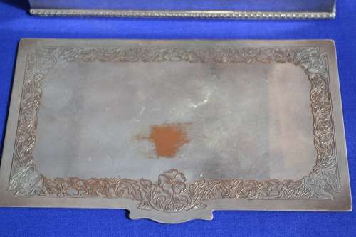 Vintage Silver Plate Card Box