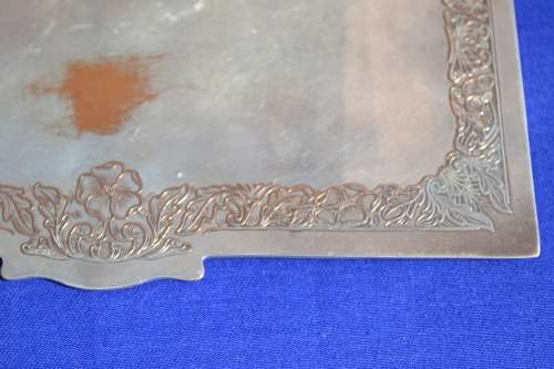 Vintage Silver Plate Card Box