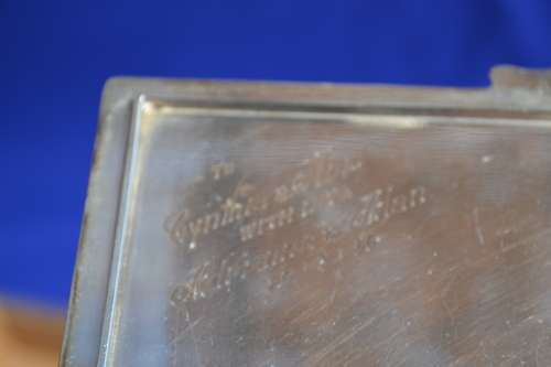 Vintage Silver Plate Card Box