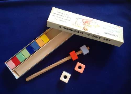 Vintage Kiddicraft Toy - Screwing and Unscrewing - In Original Box