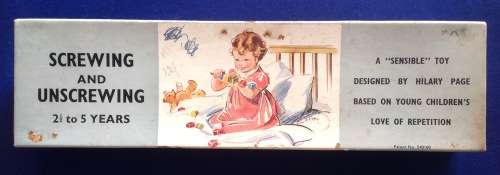 Vintage Kiddicraft Toy - Screwing and Unscrewing - In Original Box