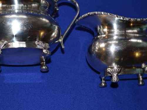 REDUCED Stunning Hallmarked Silver Open Sugar Bowl and Milk Jug Set - 534g