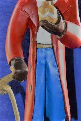 "Chapeau Man"-Vintage wood carved Man