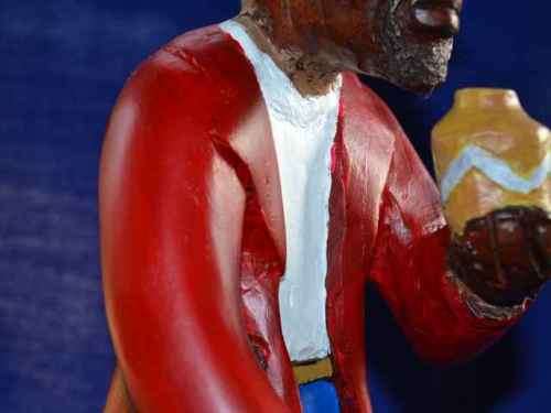 "Chapeau Man"-Vintage wood carved Man