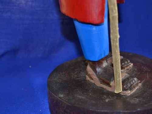 "Chapeau Man"-Vintage wood carved Man