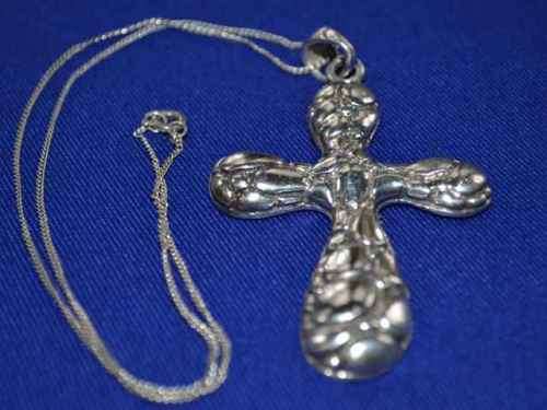Vintage Sterling Silver Cross on Chain