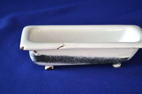 Cast Iron and  Enamel Bath Tub Soap Holder