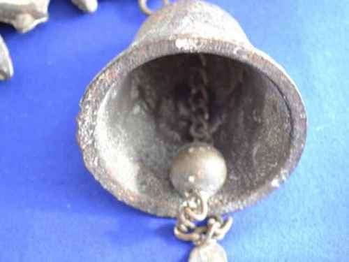 Victorian Style Brass Hanging Door Bell with Wall Bracket