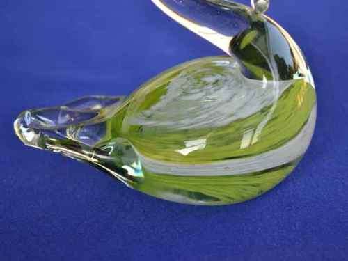 Studio Glass Paper Weight - Swan