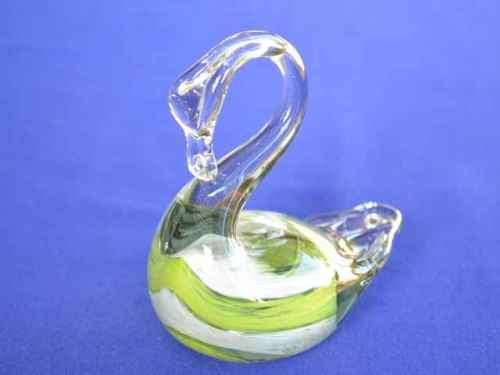 Studio Glass Paper Weight - Swan