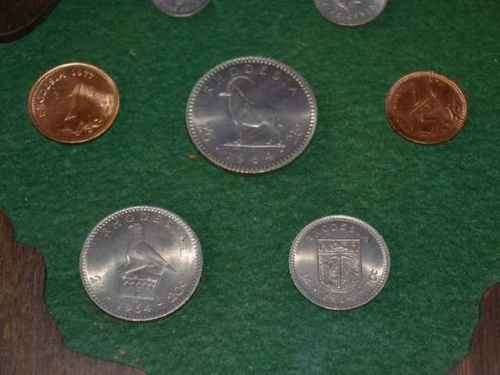 Set of Rhodesian Coins - Framed behind Glass