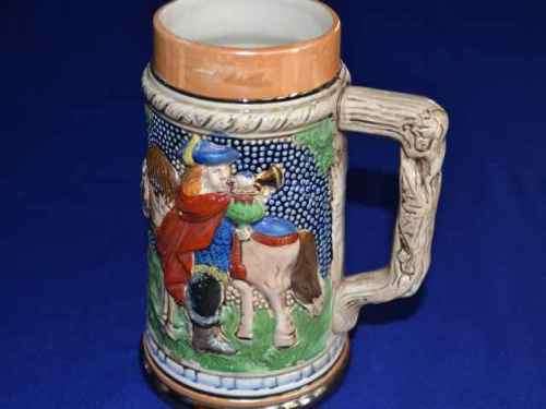 Collection of five Beer Mugs in German Stein Style