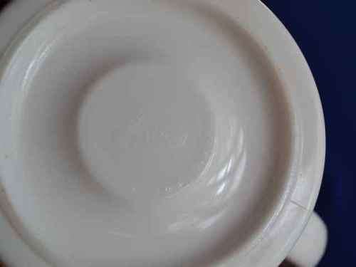 Original BMF Bierseidel White Milk Glass Stein with Pewter Lid