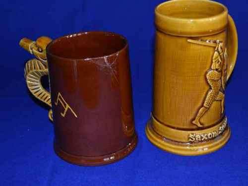 Collection of  Eight Assorted  Decorative Beer Mugs (Some with damage)