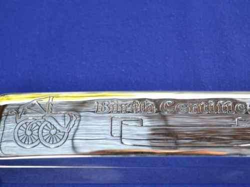 Silver plated Birth CertificateCase/Holder