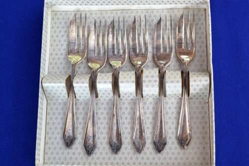 Eetrite Stainless Steel Cake Forks Vintage - Set of Six